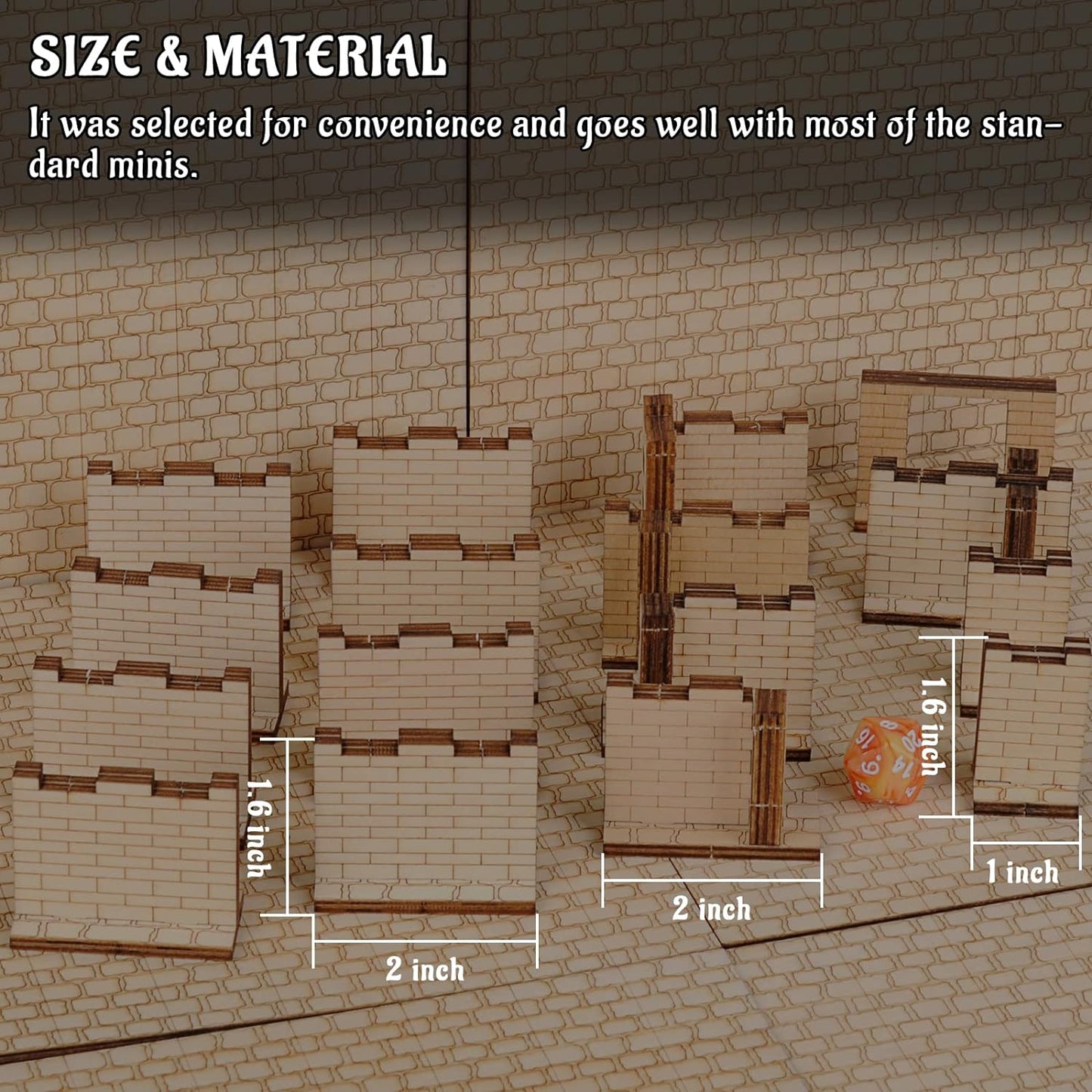 Dungeon Brick Walls (Set of 16)