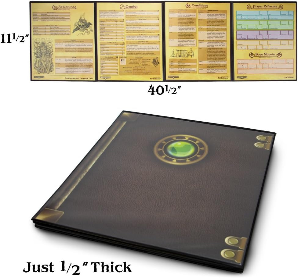 4-Panel Customizable GM Screen with Free Inserts