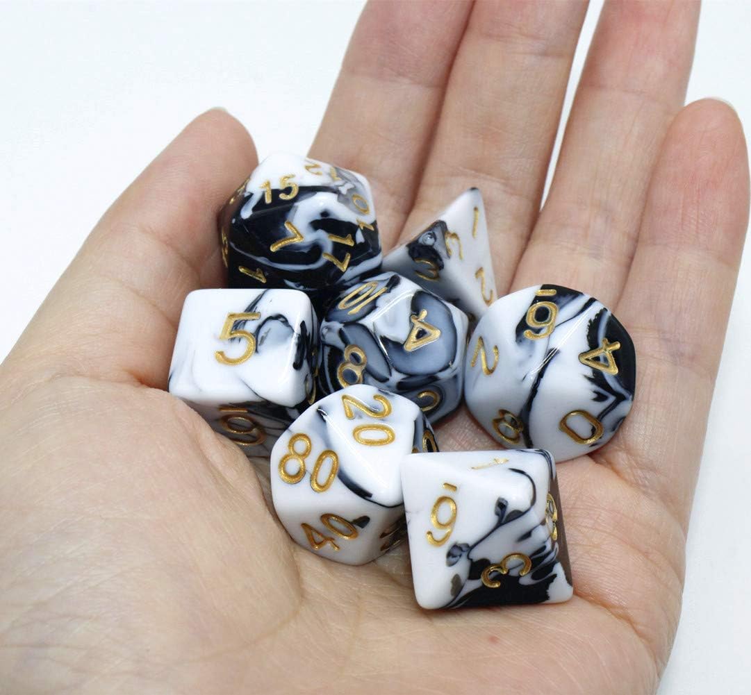 Black & White Dice Set