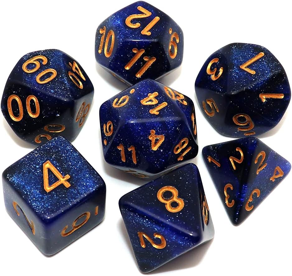 Black Nebula Dice Set 7pcs