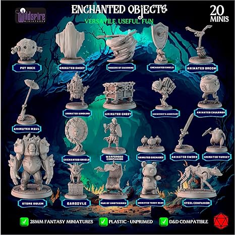20 Enchanted Objects - Miniatures 28-32Mm