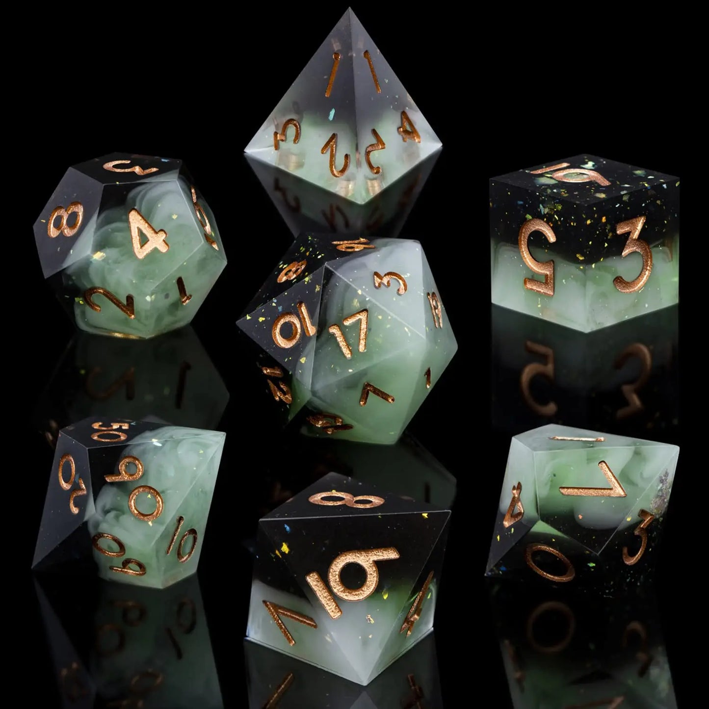 Resin Sharp Edged Dice Sets
