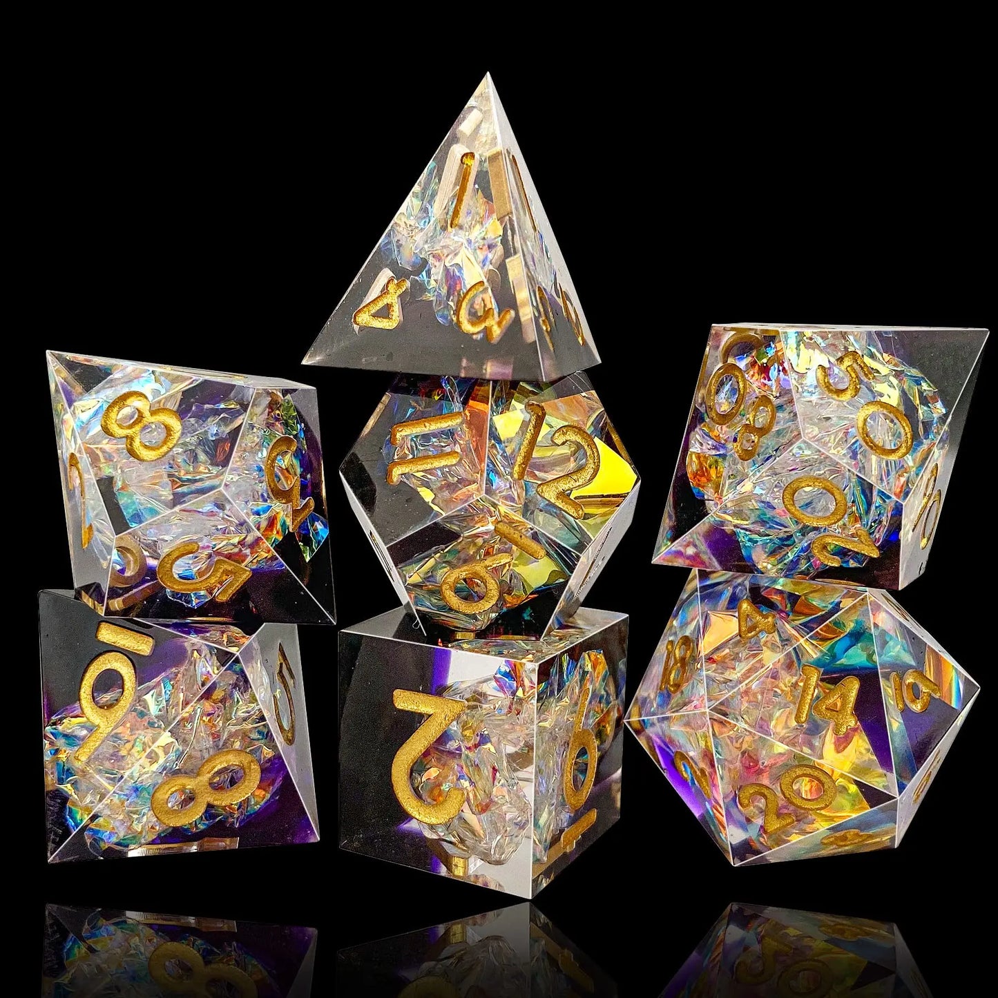 Resin Sharp Edged Dice Sets