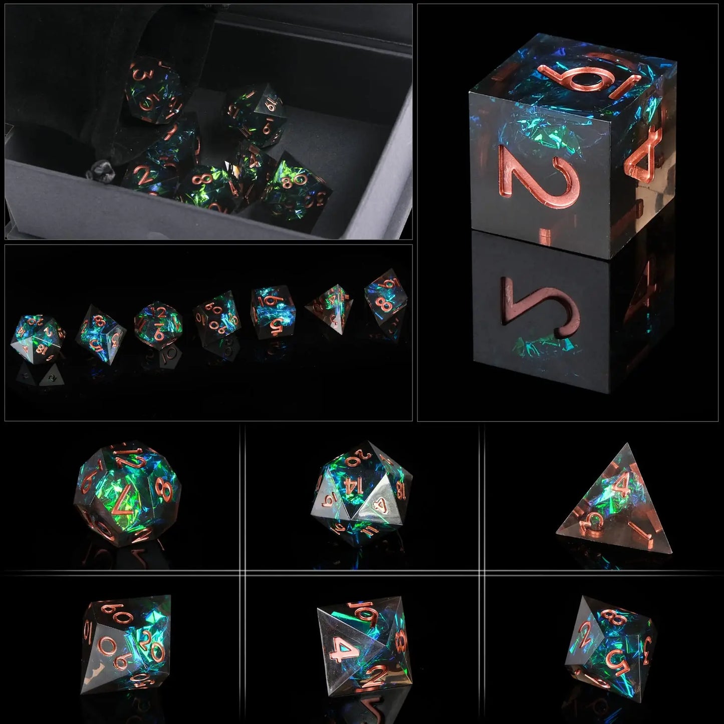 Resin Sharp Edged Dice Sets