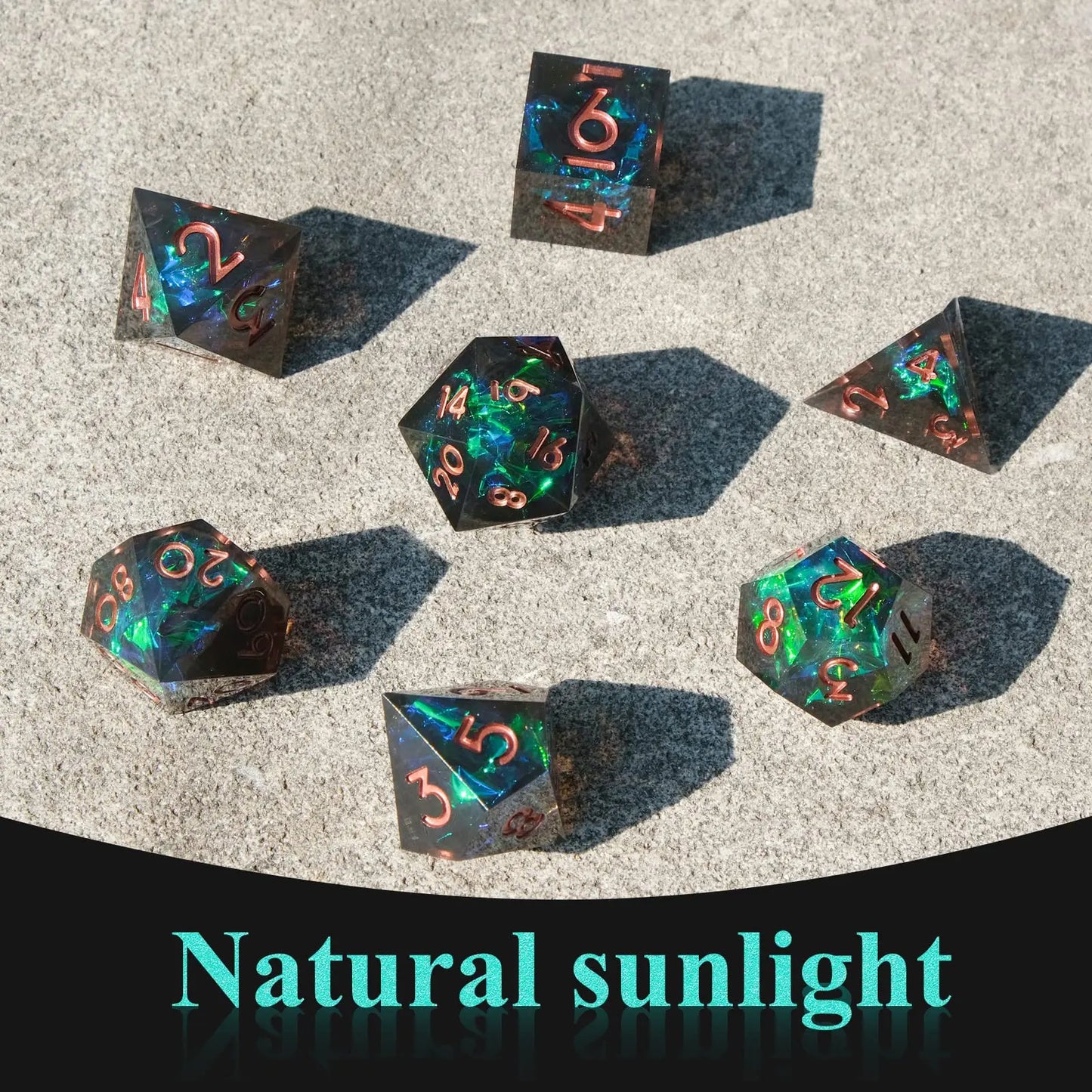 Resin Sharp Edged Dice Sets
