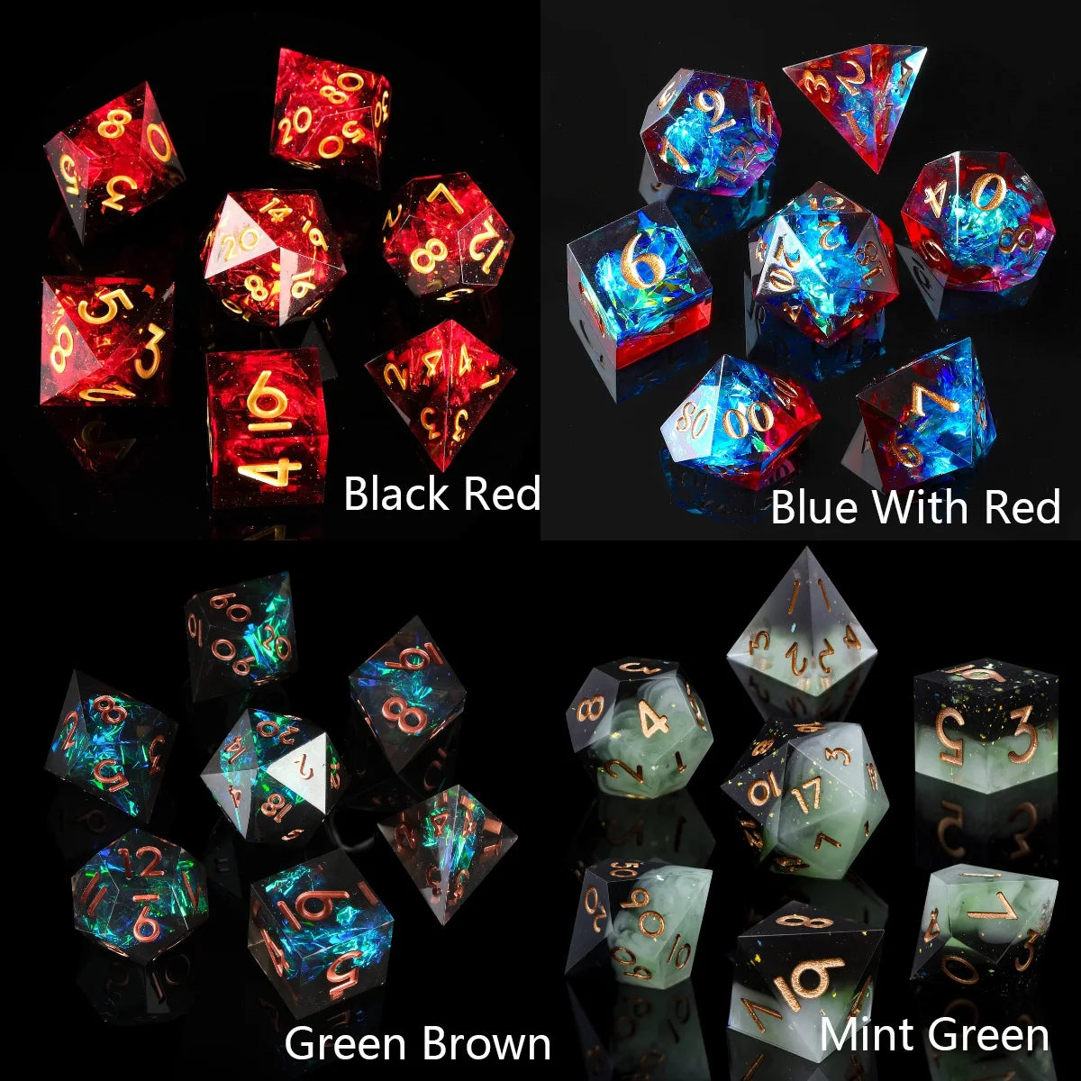 Resin Sharp Edged Dice Sets