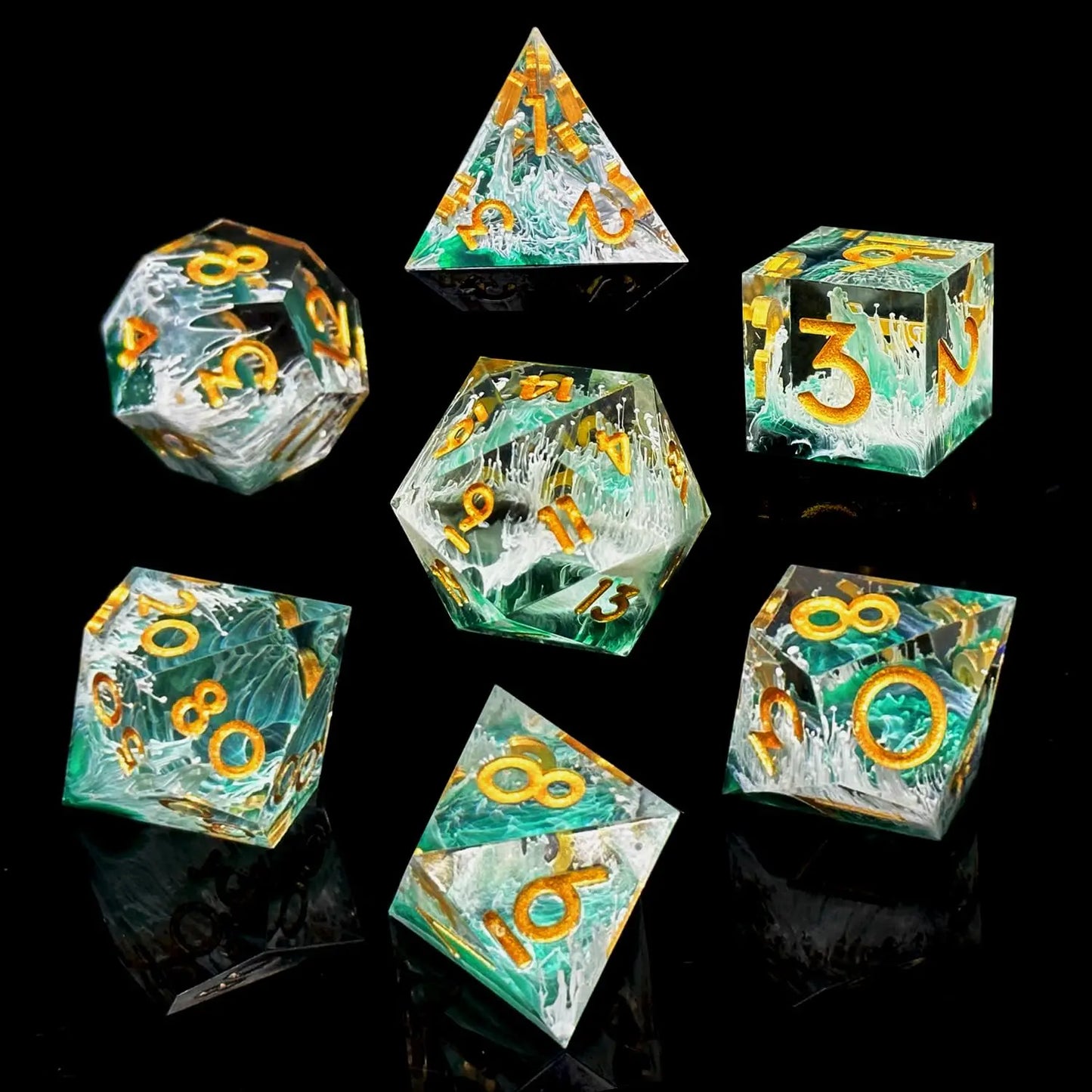 Resin Sharp Edged Dice Sets