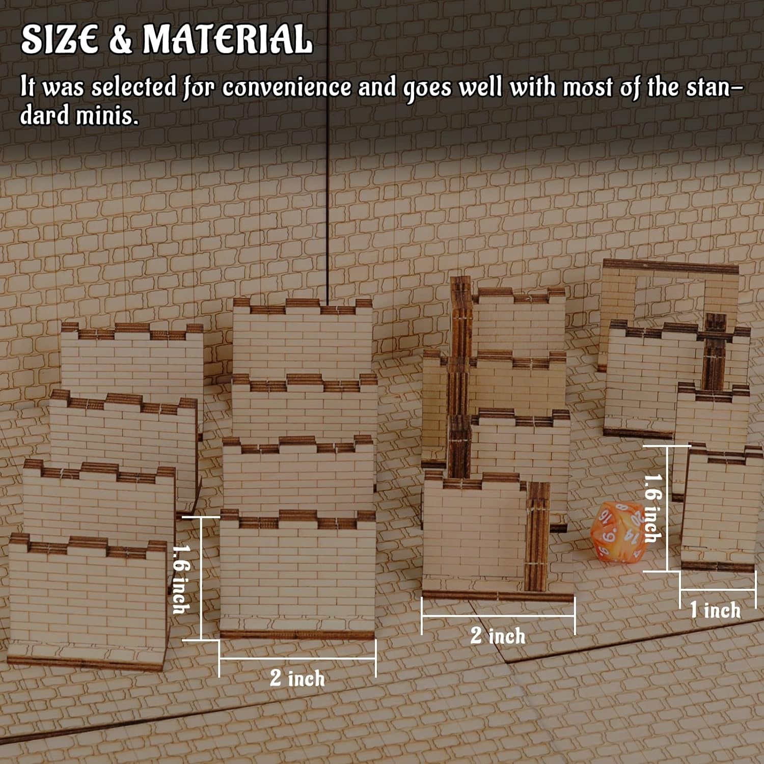 Dungeon Brick Walls (Set of 16)
