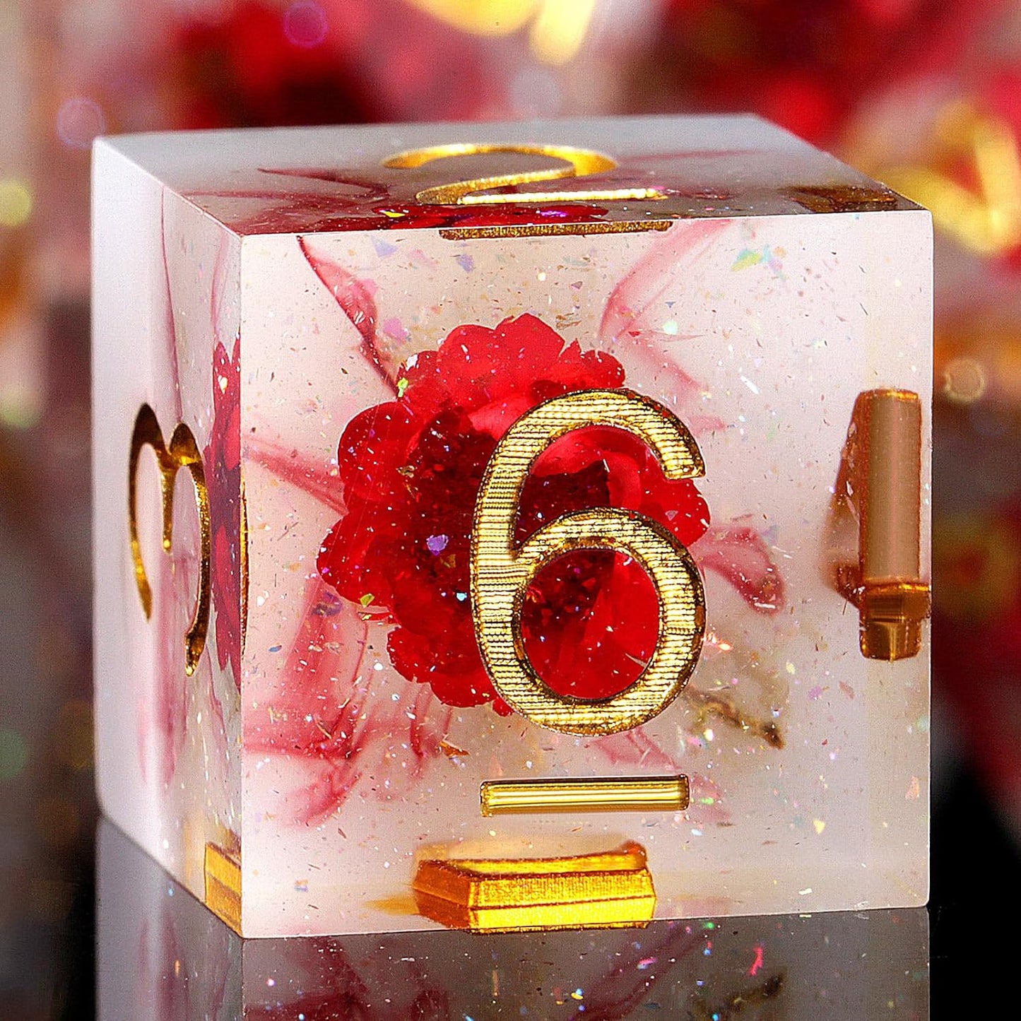 Handmade Resin Dice Sets with Dragon Case