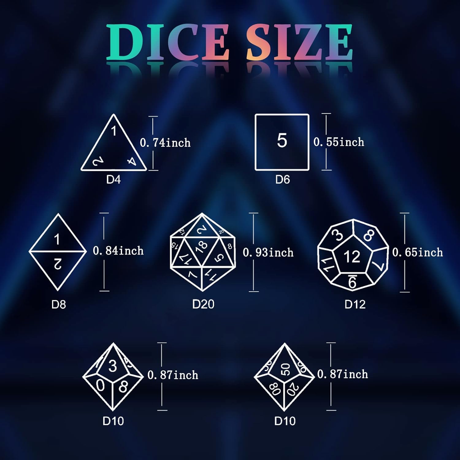 Antique Metal Dice Set