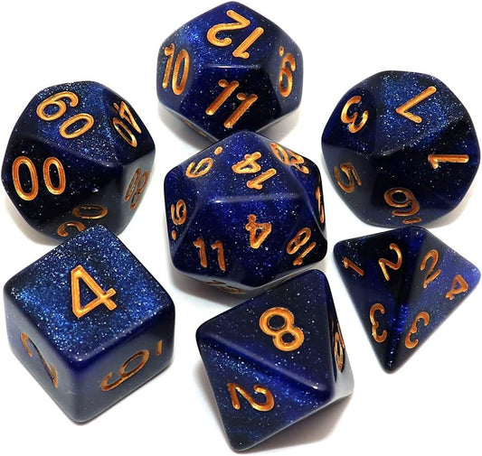 Black Nebula Dice Set 7pcs