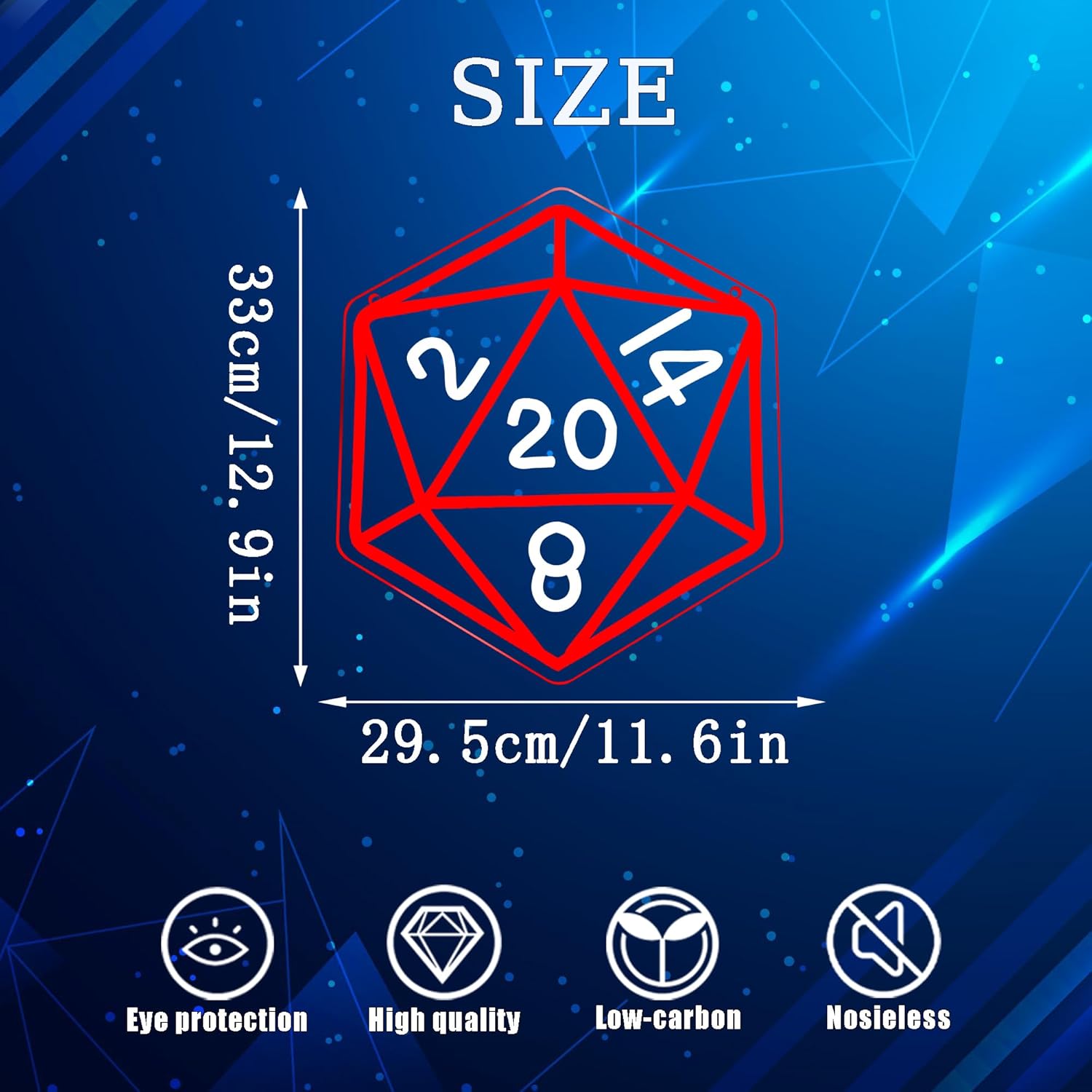 D20 Red Neon Sign