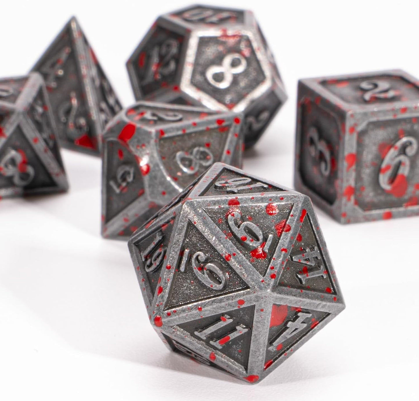 Antique Metal Dice Set