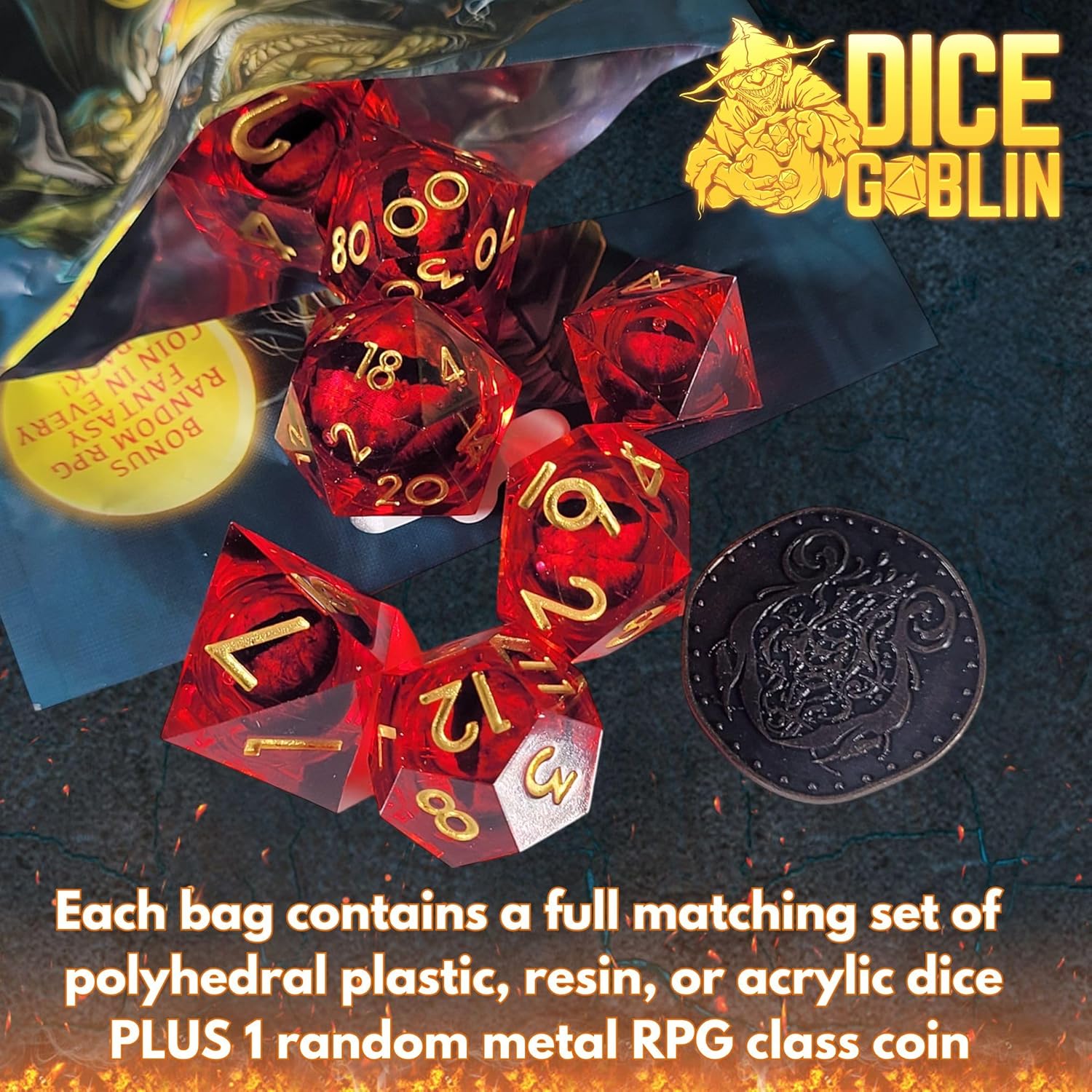 Dice Goblin Mystery Dice Set - RPG Dice Set - DND Dice Set