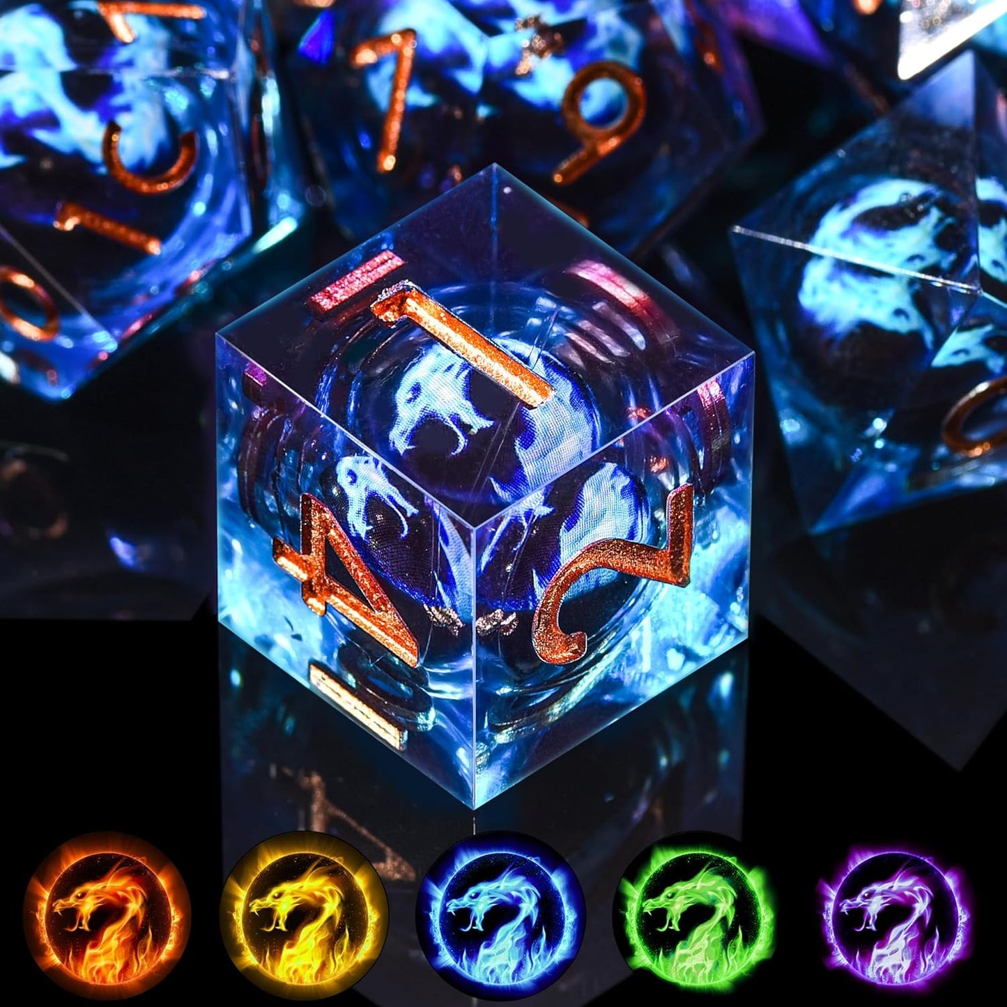 Resin Dice Set - Multiple Variants Available