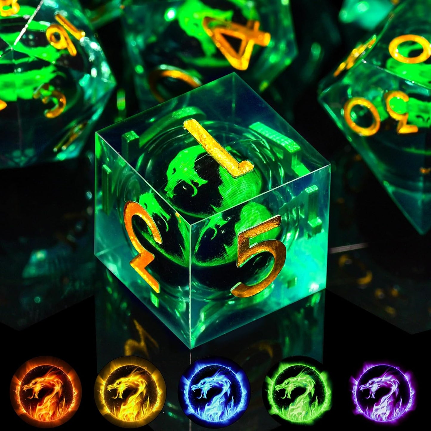 Resin Dice Set - Multiple Variants Available