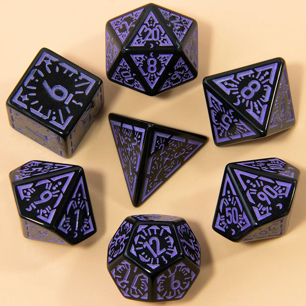 Carved Dice Set 7pcs