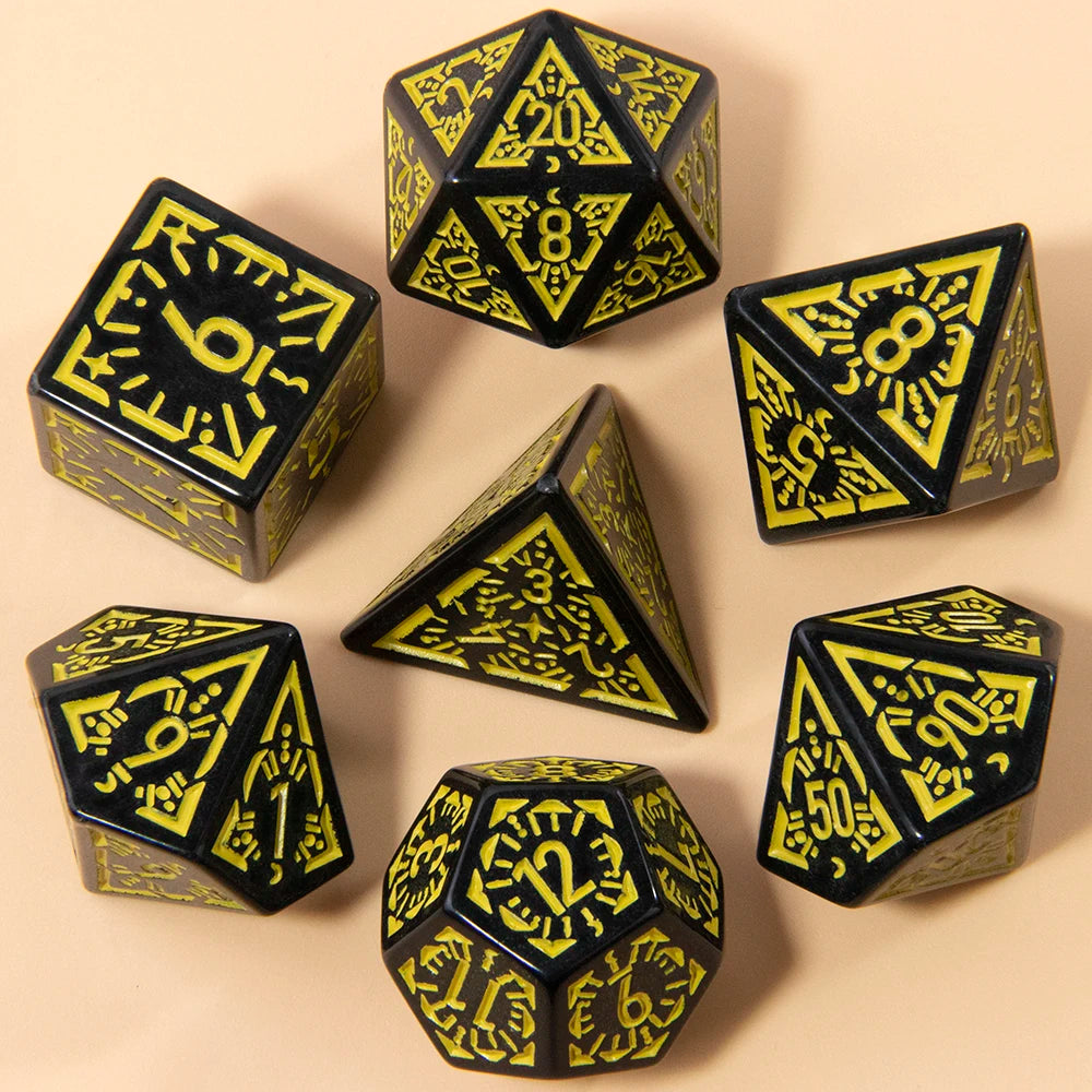 Carved Dice Set 7pcs