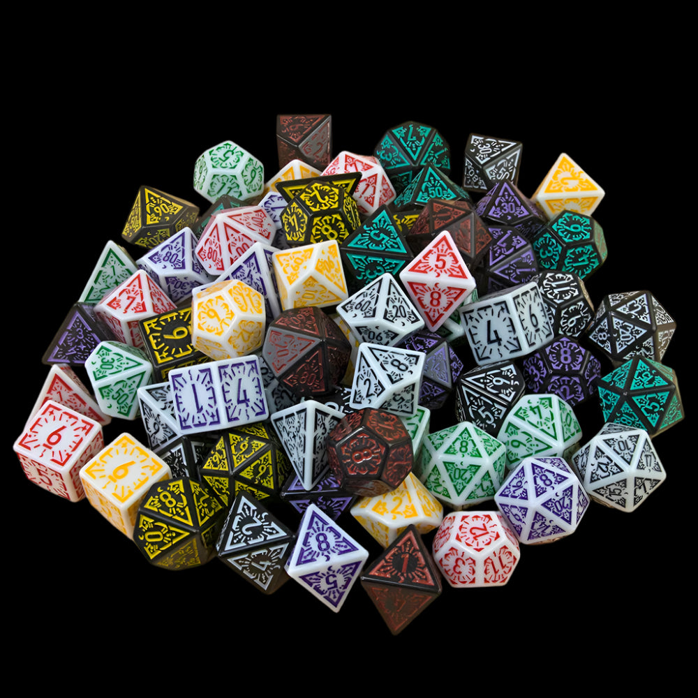 Carved Dice Set 7pcs