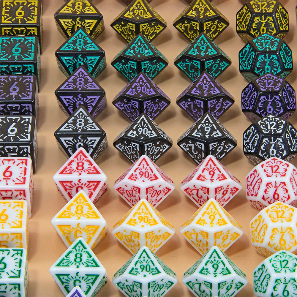Carved Dice Set 7pcs