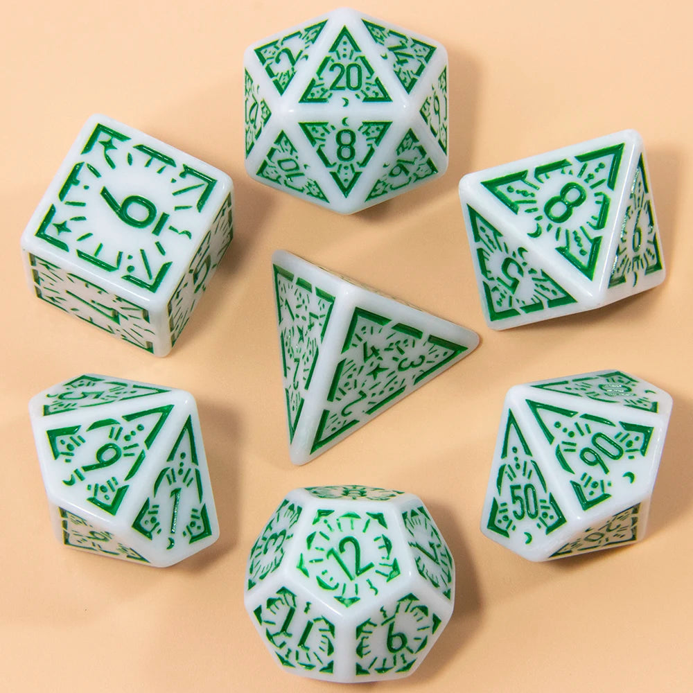 Carved Dice Set 7pcs