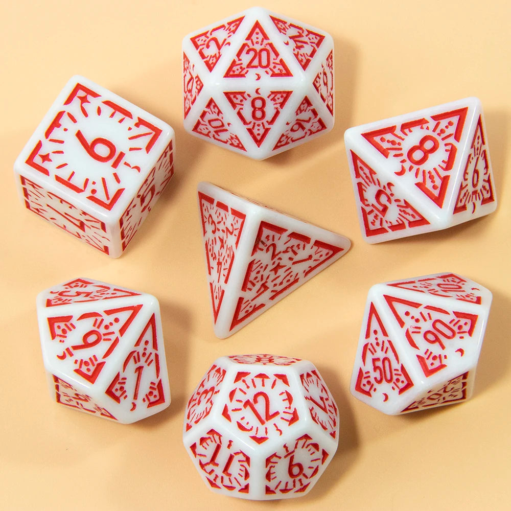 Carved Dice Set 7pcs