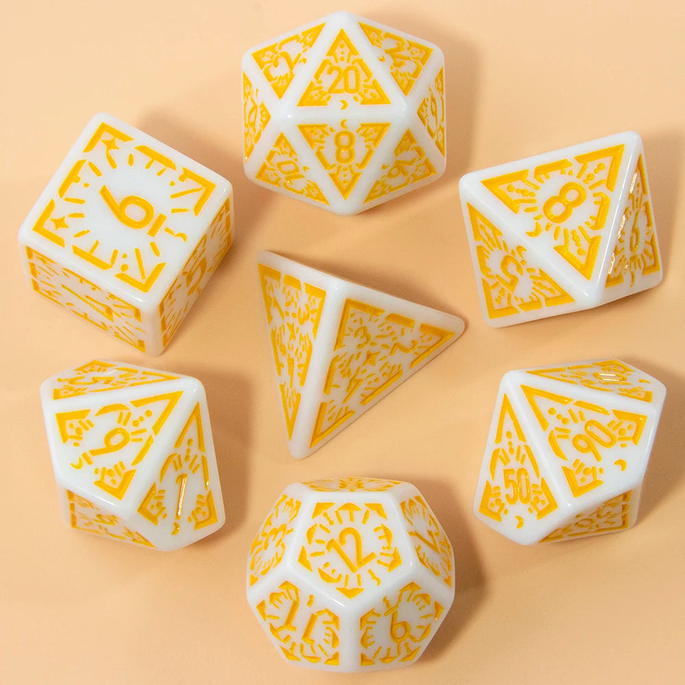 Carved Dice Set 7pcs