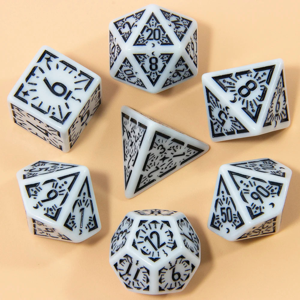 Carved Dice Set 7pcs