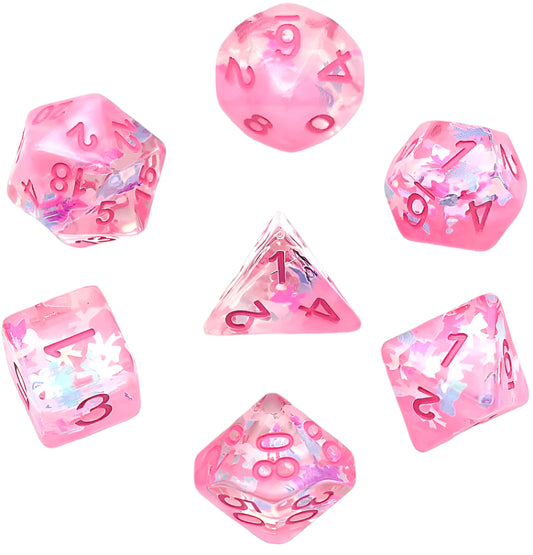 Polyhedral DND Dice Set, D&D Dice Pink Dice Compatible Dungeons and Dragons Role Playing Game,Mtg,Pathfinder,Board Games, D and D Dice Set, D&D（Pink）
