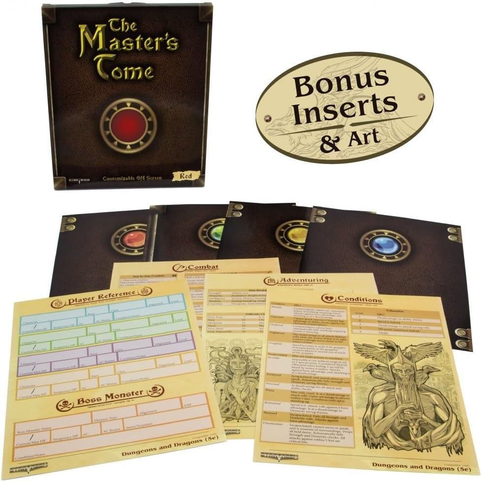 4-Panel Customizable GM Screen with Free Inserts